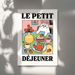 'Le petit dejeuner' Cat Print