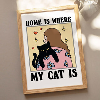 'Home is where my Cat is' Print