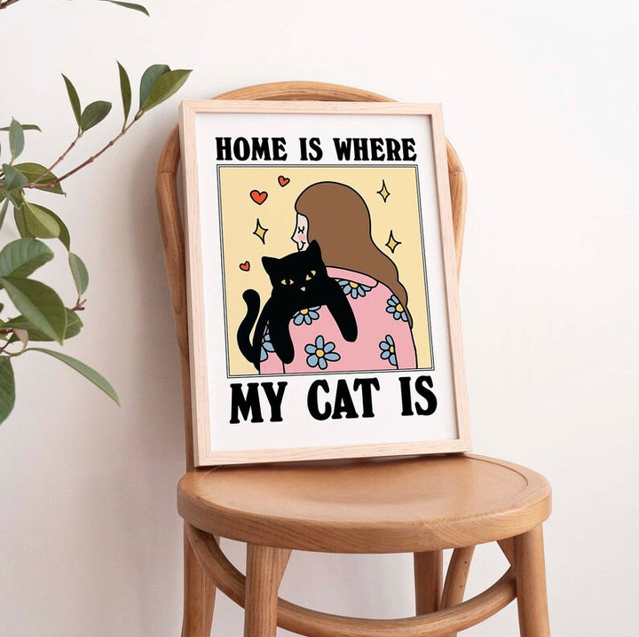 'Home is where my Cat is' Print