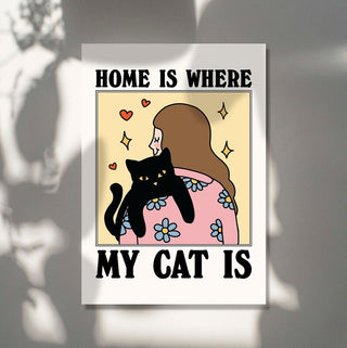 'Home is where my Cat is' Print