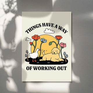 'Working Out' Dog Print