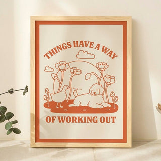 'Working Out' Dog Print