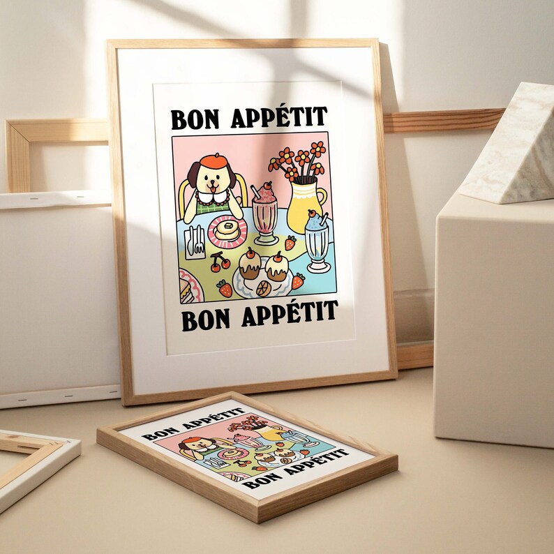 'Bon Appetit' Cat Print