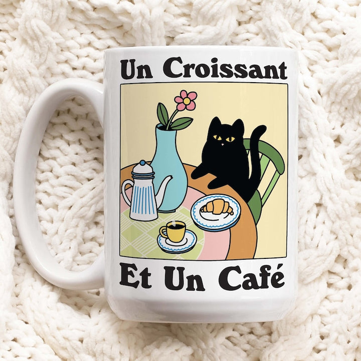 'Un Croissant' Cat Mug