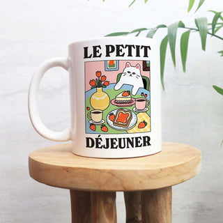 'Petit Dejeuner' Cat Mug