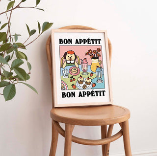 'Bon Appetit' Cat Print