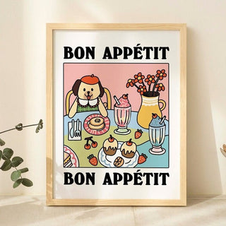 'Bon Appetit' Cat Print