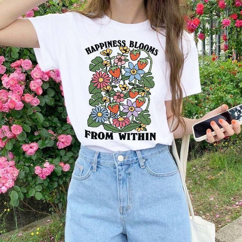 'Happiness' Floral T-shirt