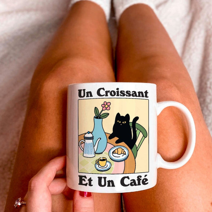 'Un Croissant' Cat Mug