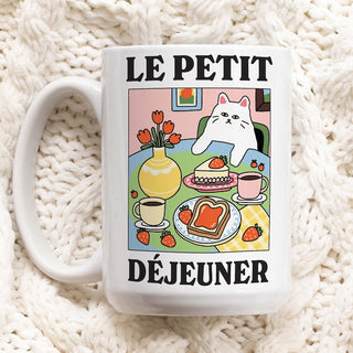 'Petit Dejeuner' Cat Mug