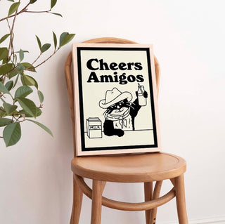 'Cheers' Cat Print