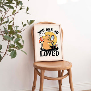 'So Loved' Cat Print