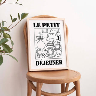 'Le petit dejeuner' Cat Print