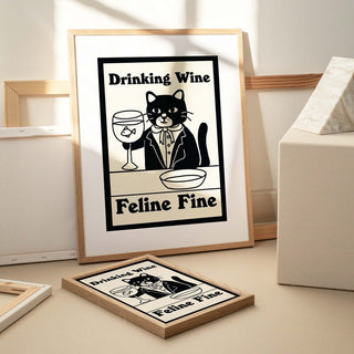 'Feline Fine' Cat Print