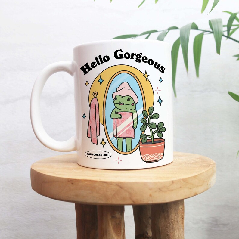 'Hello Gorgeous' Frog Mug