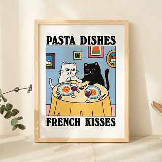 'Pasta Dishes' Cat Print