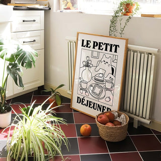 'Le petit dejeuner' Cat Print