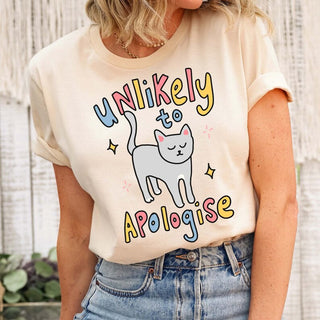 'Unlikely to apologise' Cat Tshirt