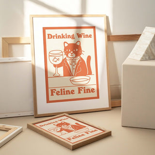 'Feline Fine' Cat Print