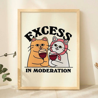 'Excess' Cat Print