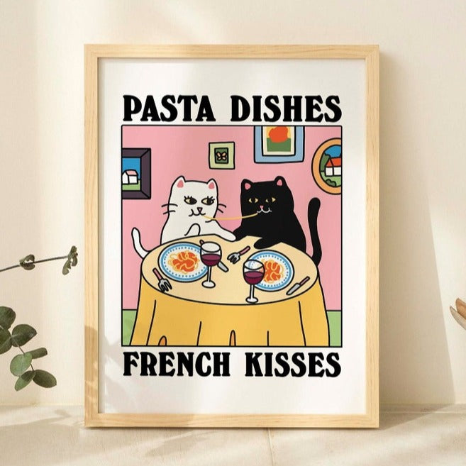 'Pasta Dishes' Cat Print