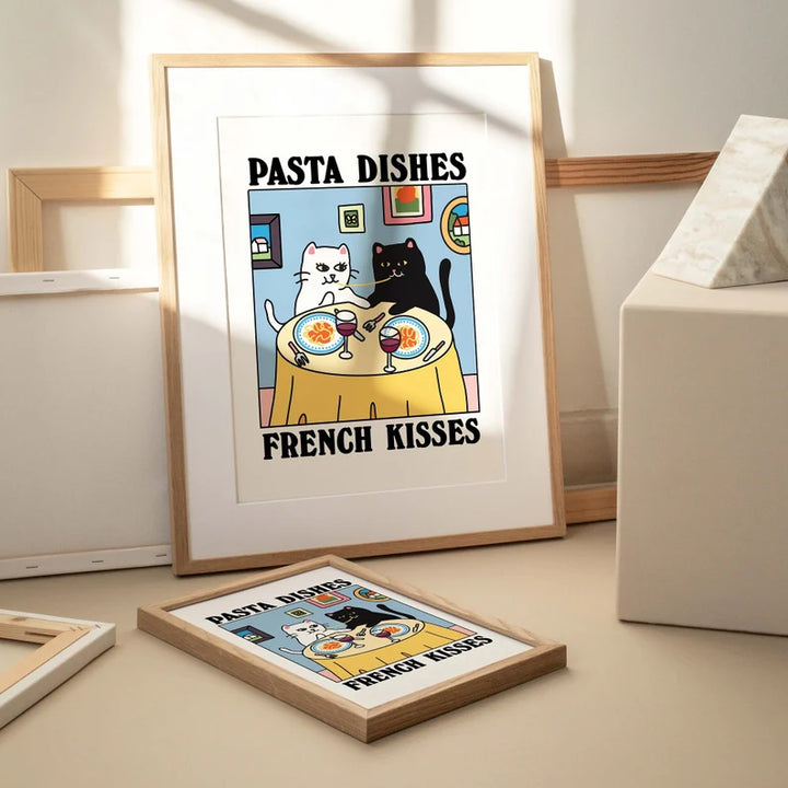 'Pasta Dishes' Cat Print