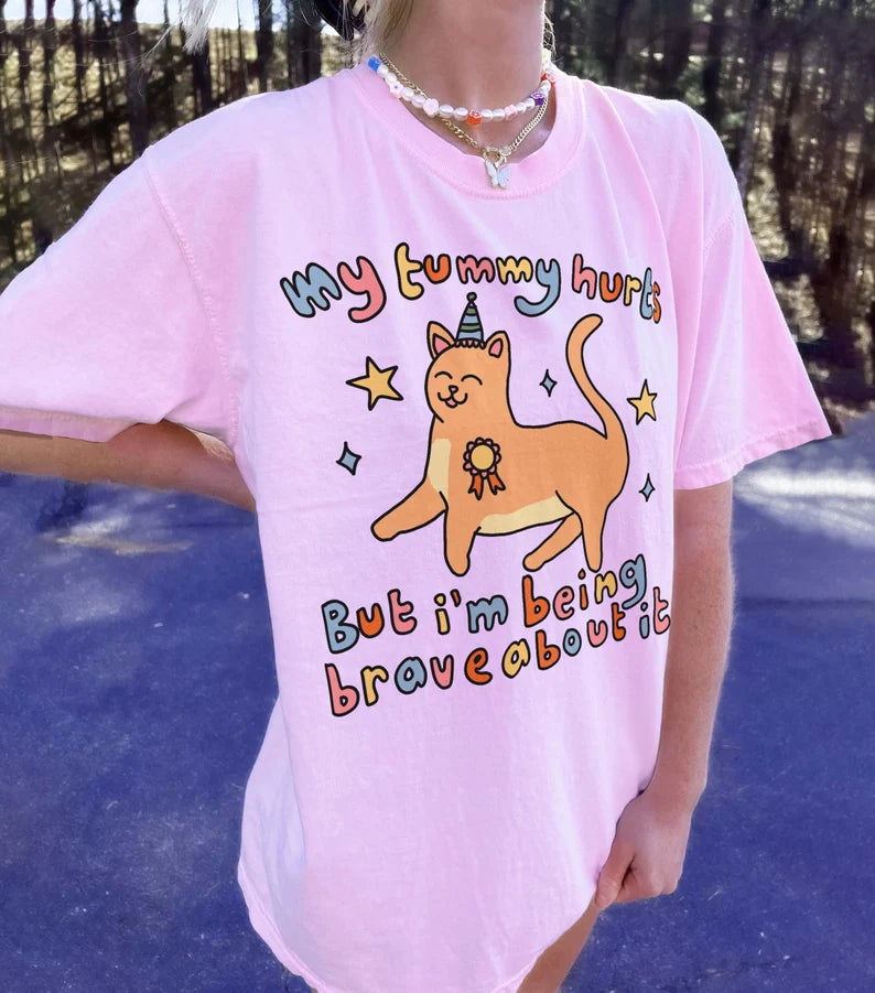 'Being Brave' Cat Tshirt