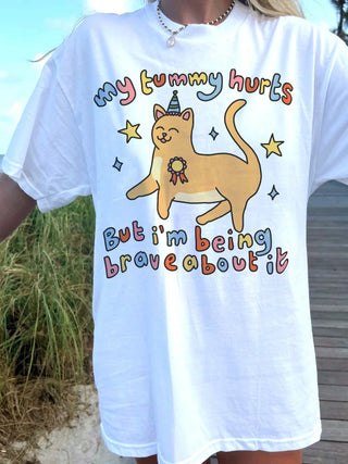 'Being Brave' Cat Tshirt