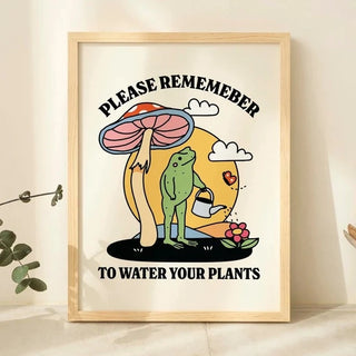 'Water your Plants' Frog Print