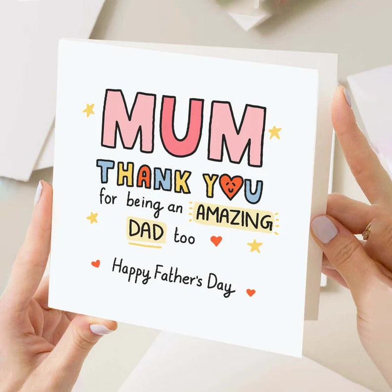 mum thank you fathers day card