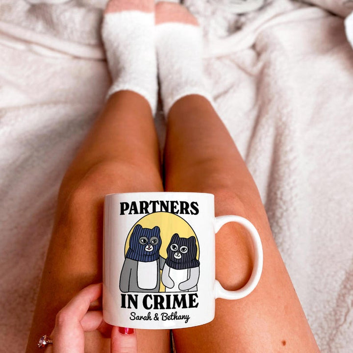 CUSTOM 'Partners in Crime' Cat Mug