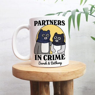 CUSTOM 'Partners in Crime' Cat Mug