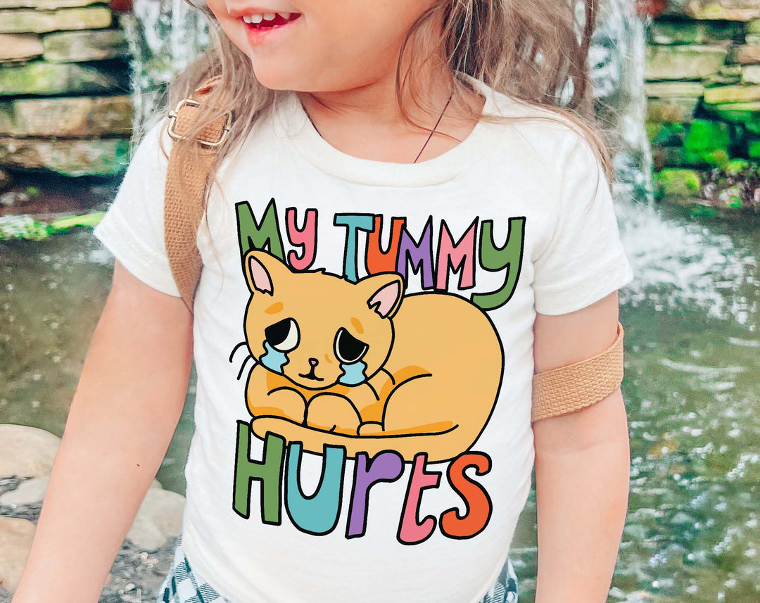 'My Tummy Hurts' Kid's Cat T-shirt