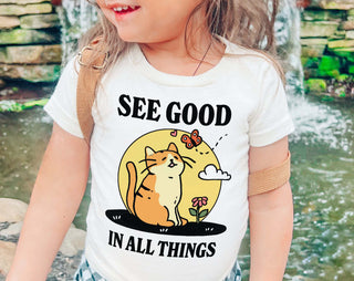 'See Good' Kid's Cat T-shirt