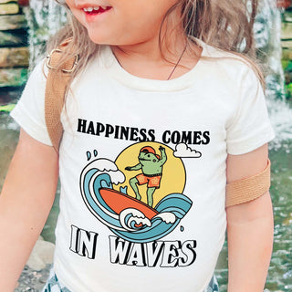 'Happiness in Waves' Kid's Frog T-shirt