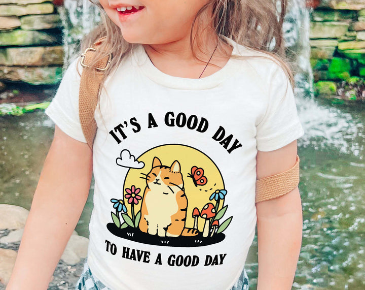 'good day' Kid's Cat T-shirt