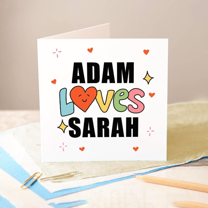 CUSTOM Love Couples Anniversary Card, Cute Birthday Card For Girlfriend, Boyfriend, Her, Wife, Husband, Personalised Card, Gift For Partner
