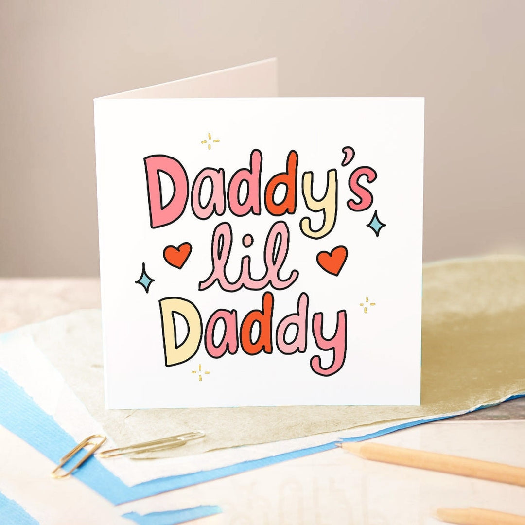 Daddy's lil Daddy Card, Funny Doodle Card, Colorful Card, Gay Pride,Lesbian Card, Pride Card, LGBT Gift, LGBTQ Equality Card, Handmade Cards