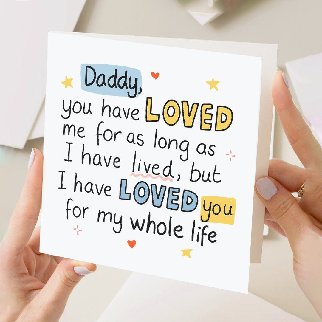 Daddy I love you Card, Fathers Day Card From the Bump, 1st Fathers Day Card, Cute Custom Card From baby, Card for Dad to be, New Dad Card