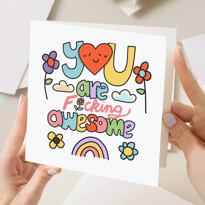 You are Fucking Awesome, Custom Thank You Card, Birthday Card, Appreciation Card, Teacher Greeting Card, Personalised Card, Friendship Card