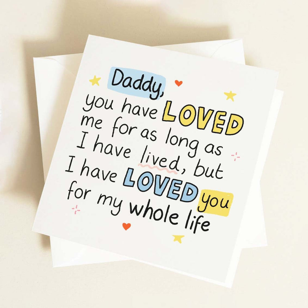 Daddy I love you Card, Fathers Day Card From the Bump, 1st Fathers Day Card, Cute Custom Card From baby, Card for Dad to be, New Dad Card