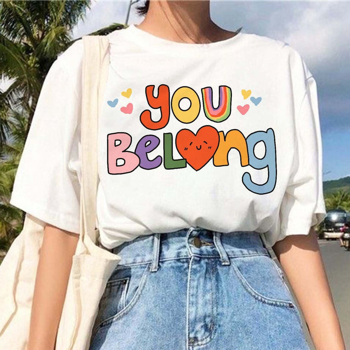 You Belong LGBTQ Pride TShirt, LGBT T Shirt, LGBTQ Ally Shirt, Pride Shirt Women, Lesbian T-Shirts, Gay Pride, Trans Ally Equality Shirt