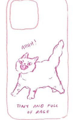 Original pencil sketch for Tiny & Full Of Rage Phone Case