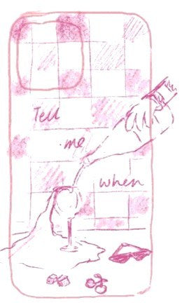 Original pencil sketch for Tell Me When Phone Case