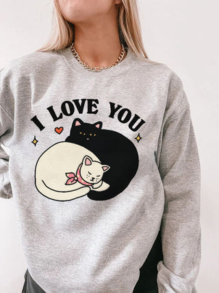 'I love you' Valentines Cat Sweatshirt