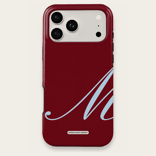 Personalised phone cases in different names, initials and colours