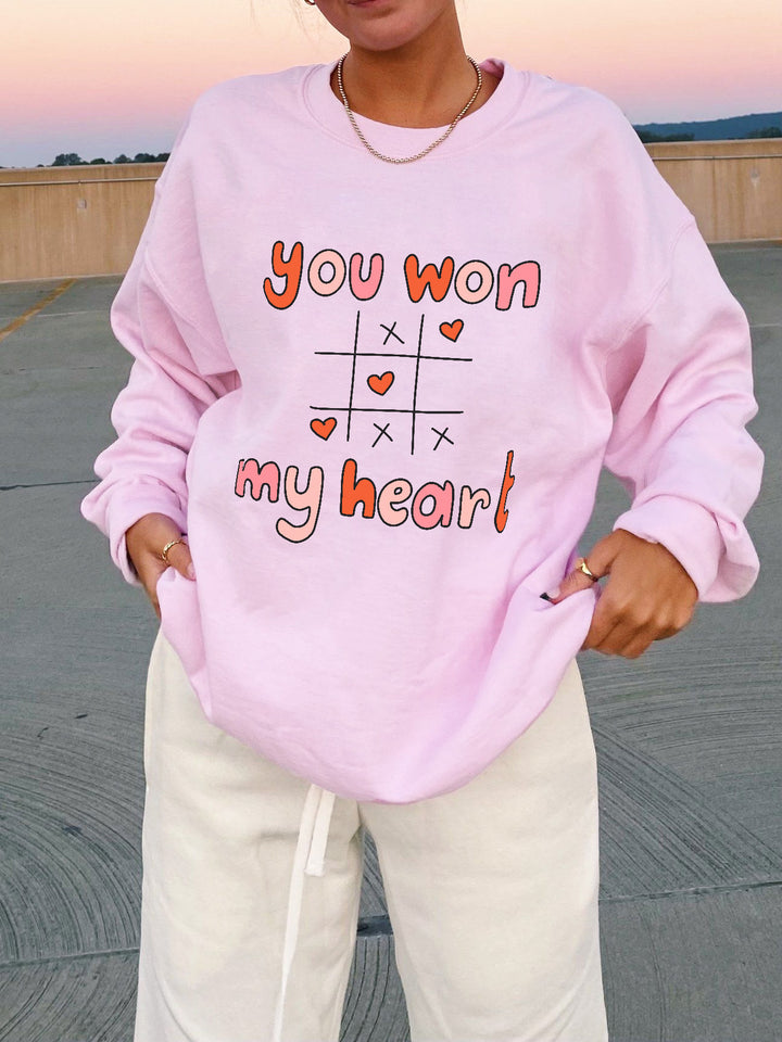 'You won my heart' Valentines Sweatshirt