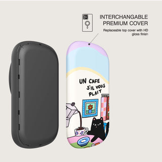 Un Cafe S'il vous Plait Cat Magnetic Power Bank