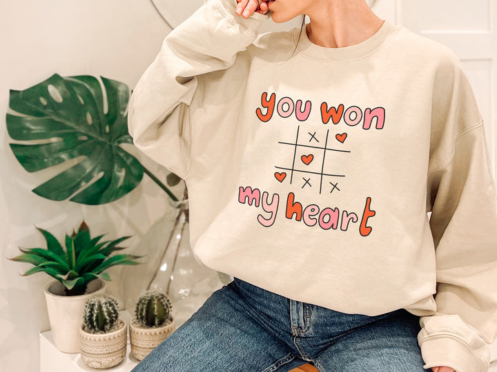 'You won my heart' Valentines Sweatshirt