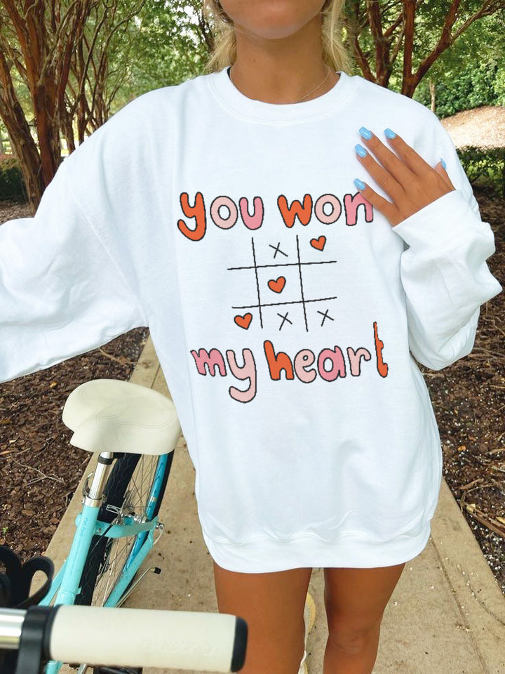 'You won my heart' Valentines Sweatshirt